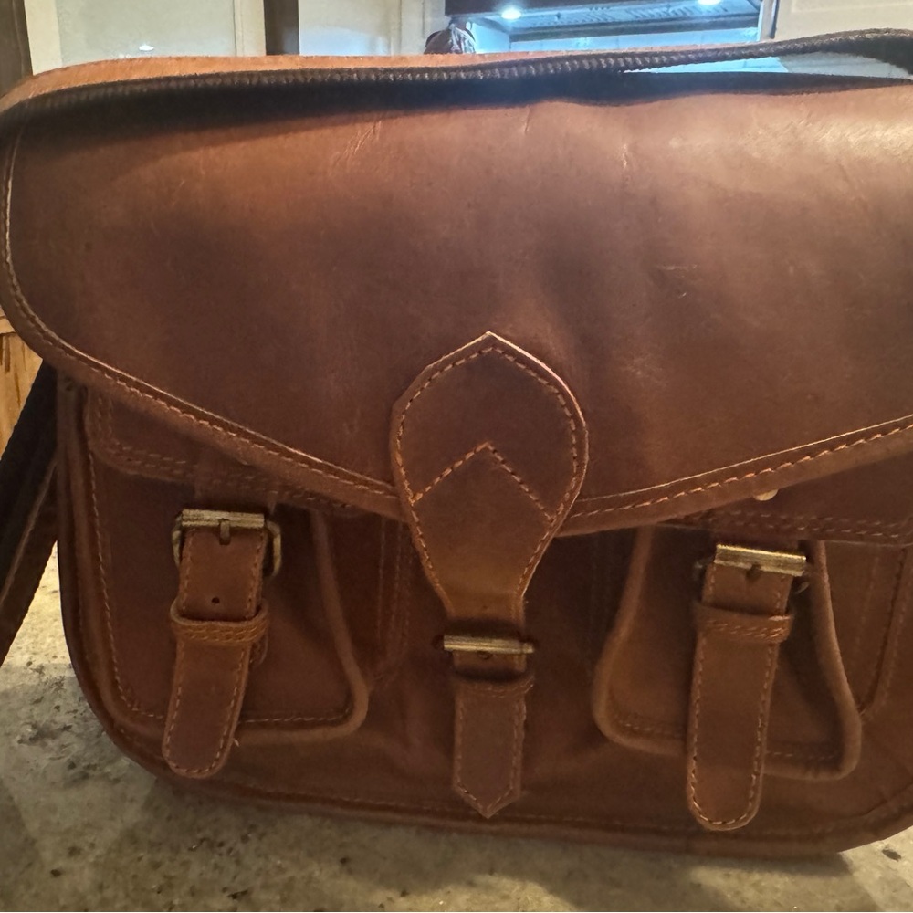 Brown Leather Men's Bag